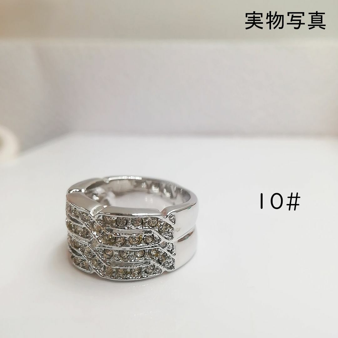 tt10108細工優雅czダイヤモンドリングK18WGPジルコニア非量産希少品デ レディースのアクセサリー(リング(指輪))の商品写真