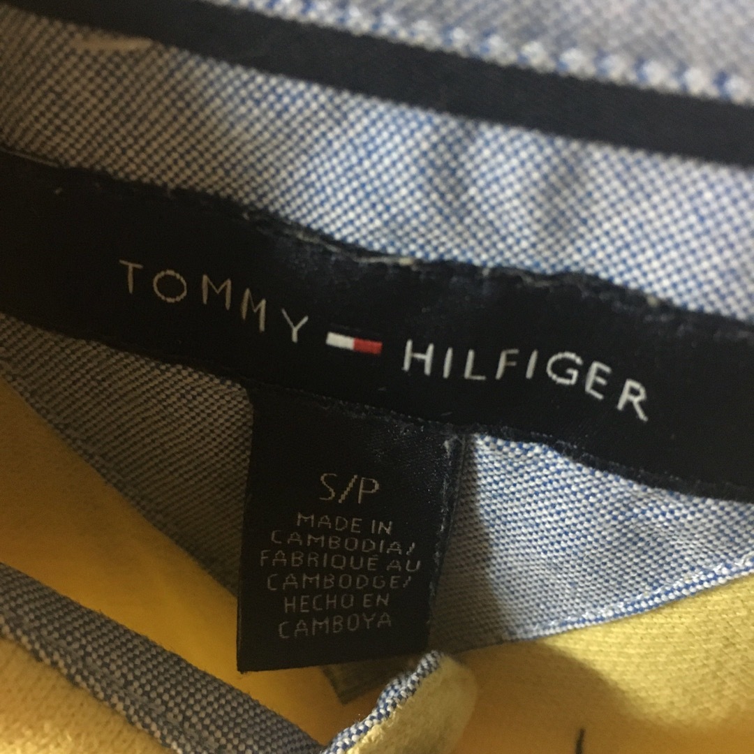 TOMMY HILFIGER(トミーヒルフィガー)の【人気】トミーヒルフィガー TOMMY ポロシャツ S 黄色 輸入古着 メンズのトップス(ポロシャツ)の商品写真