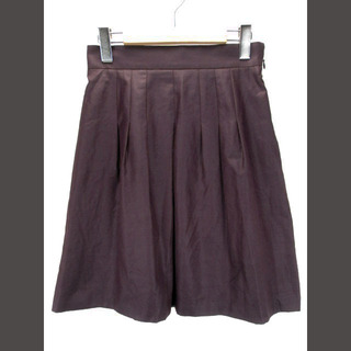 アンタイトル(UNTITLED)のアンタイトル UNTITLED スカート フレア タック 2 紫(ひざ丈スカート)
