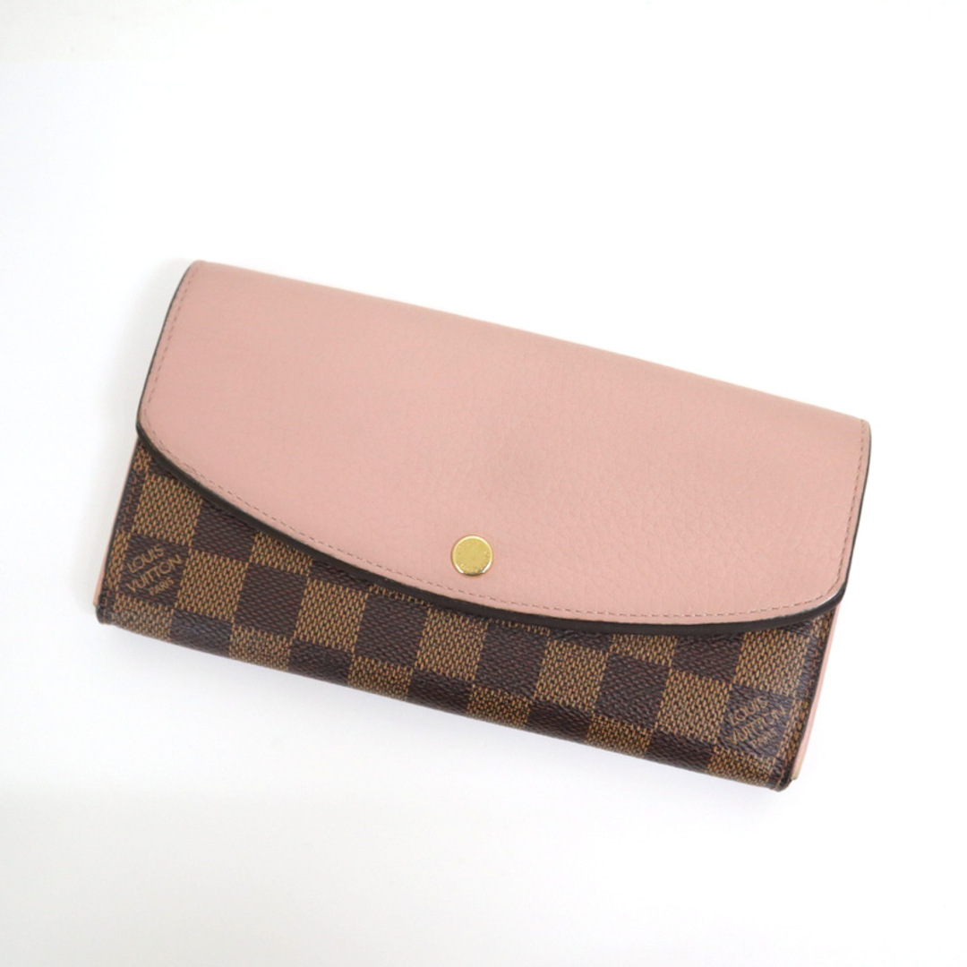 【LOUIS VUITTON】ルイヴィトン ポルトフォイユ ノルマンディ 二つ折り長財布 ダミエ エベヌ×マグノリア N61262 SP1116/ok03577tg