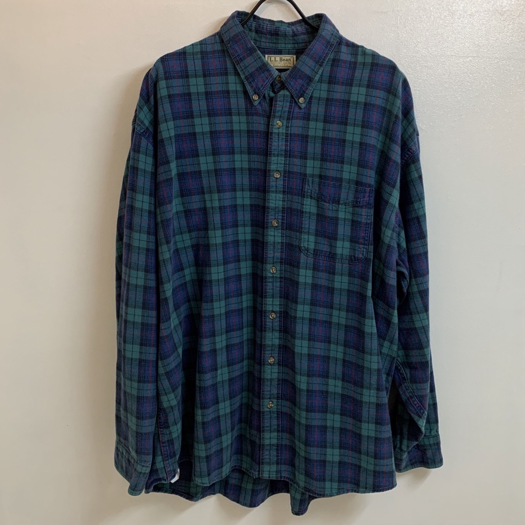 L.L.Bean VINTAGE USA製 コットンチェックネルシャツ 2XL