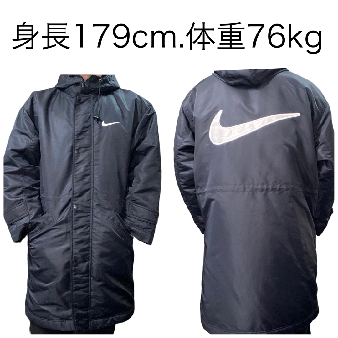 ナイキ NIKE 裏ボアベンチコート メンズMサイズ ビッグスウォッシュ