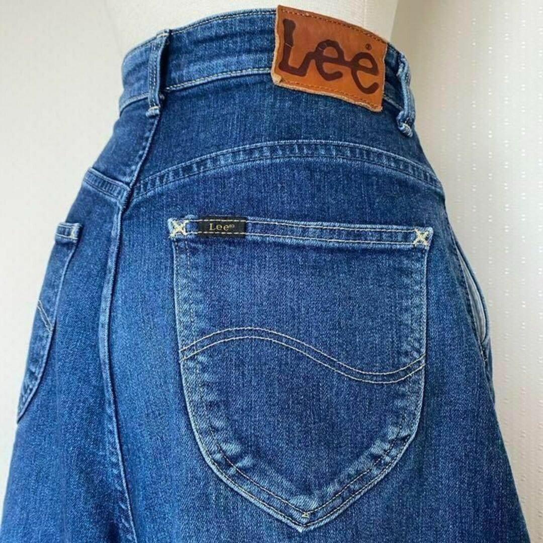 Lee(リー)のLee リー 本革ラベル ワイド デニム パンツ インディゴ レディースのパンツ(デニム/ジーンズ)の商品写真