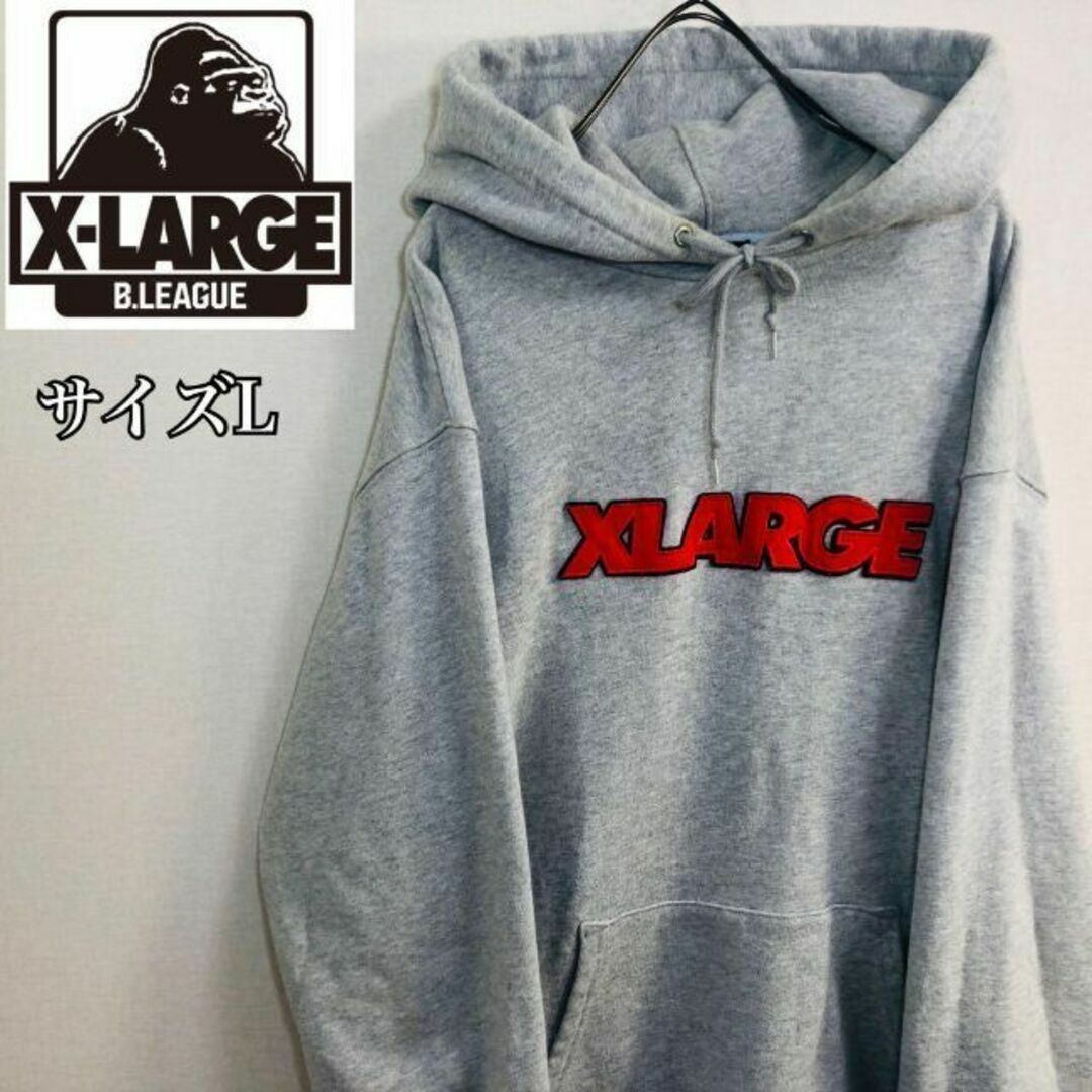 XLARGE エクストララージ パーカー L 刺繍ロゴ バックロゴ パンサー