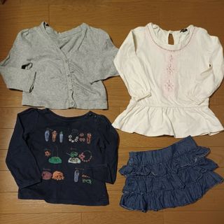 ベビーギャップ(babyGAP)のBabyGap 95㎝  4枚組  スカート 長袖Tシャツ  カーディガン(Tシャツ/カットソー)