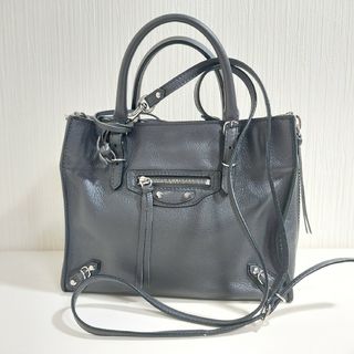 バレンシアガ(Balenciaga)のバレンシアガ ペーパーミニ 2WAYバッグ レザー ダークグレー 357333(ショルダーバッグ)