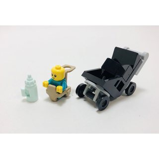 レゴ(Lego)の【新品未使用】レゴ　ミニフィグ　赤ちゃん　ベビーカー　抱っこ紐　哺乳瓶　ブラック(知育玩具)