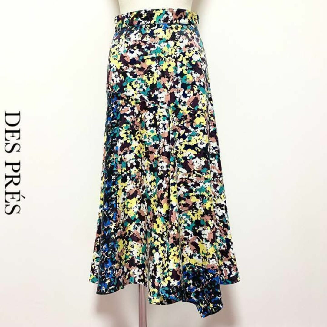 DESPRÉS【定価2.5万】DES PRÉS デプレ アシンメトリー 花柄 ロングスカート