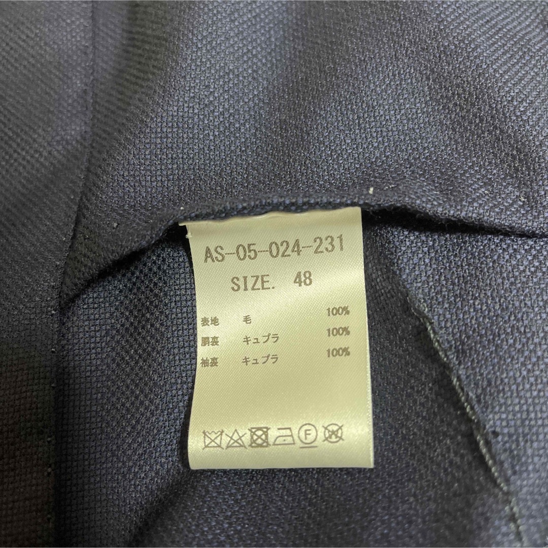 アルフォンソシリカ ネイビー ホップサック ジャケット