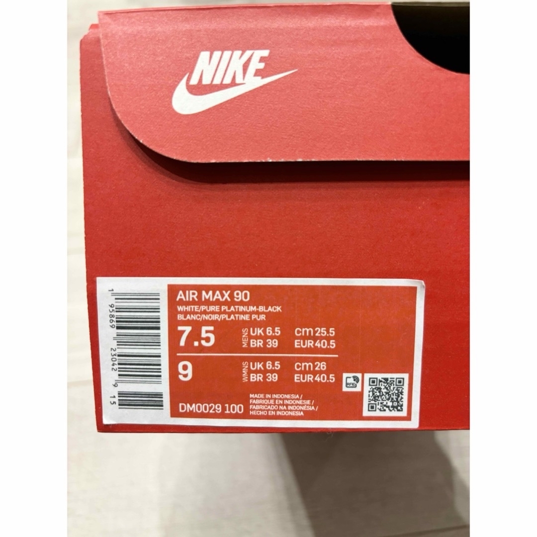 AIR MAX 90 ナイキ エアマックス90 25.5 ピュアプラチナム 6