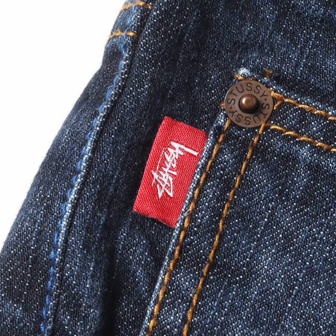 STUSSY ステューシー パンツ サイズ:32 SSリンク 刺繍 ストレート デニム パンツ インディゴ ブルー ボトムス ズボン ジーンズ  ジーパン【メンズ】【中古】