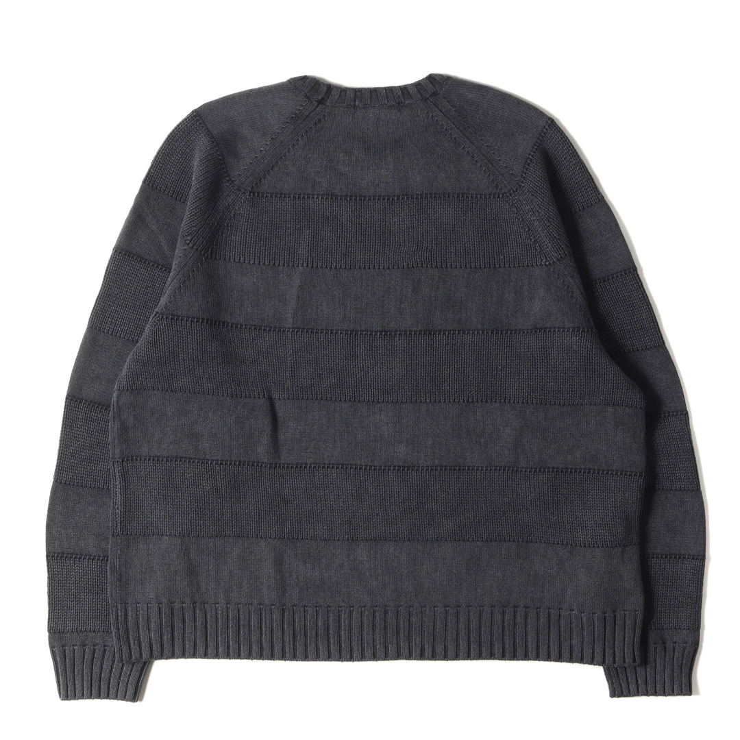 Supreme シュプリーム ニット サイズ:L 23SS ウォッシュ加工 スモールボックスロゴ ストライプ コットン ニット セーター Small Box Stripe Sweater ブラック 黒 トップス カジュアル 長袖【メンズ】【美品】 1