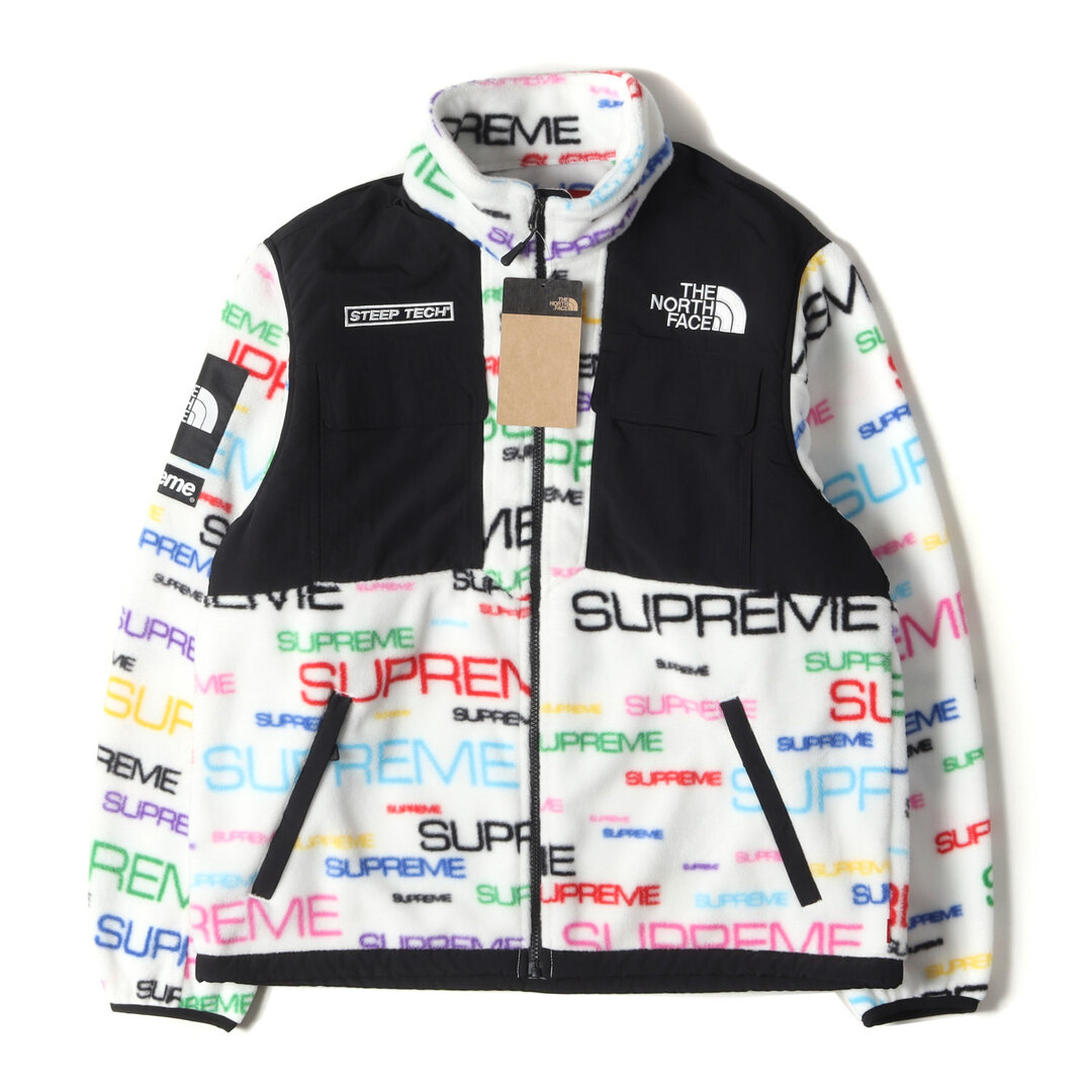 白 M シュプリーム Supreme North Face パーカー