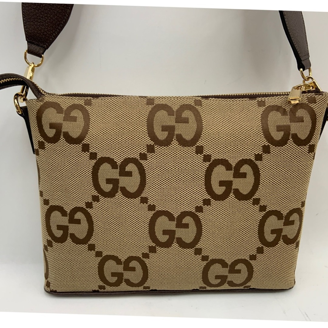 Gucci(グッチ)の〇〇GUCCI グッチ ジャンボGG メッセンジャーバッグ 2WAYバッグ 699130  ベージュ レディースのバッグ(その他)の商品写真