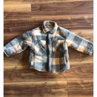 ザラキッズ(ZARA KIDS)のまもなく出品終了！美品　ZARA  ボア　ボアコート　ボアブルゾン(ジャケット/上着)