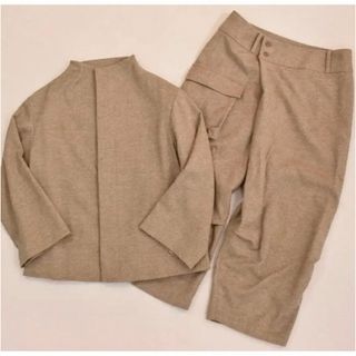 イッセイミヤケ(ISSEY MIYAKE)の【美品】Plantation カシミア混ウール・セットアップ(ニット/セーター)