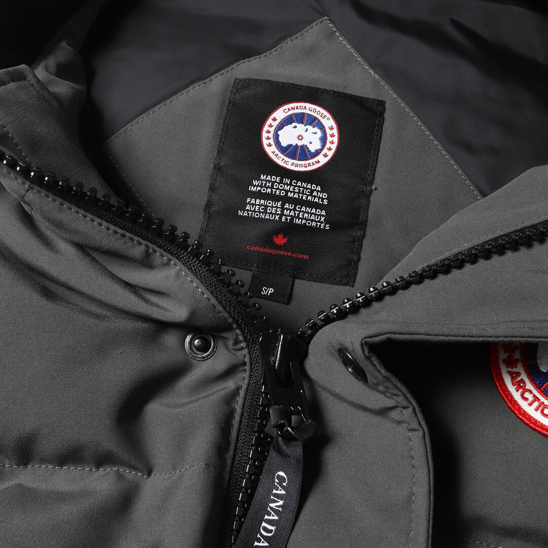 CANADA GOOSE カナダグース ダウンベスト サイズ:S ワッペン ポリ コットン ダウン ベスト FREESTYLE CREWVEST  4154M フリースタイル クルーベスト グレー アウター ブルゾン【メンズ】【中古】