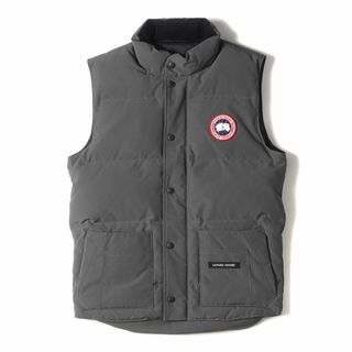 CANADA GOOSE カナダグース ダウンベスト サイズ:S ワッペン ポリ コットン ダウン ベスト FREESTYLE CREWVEST  4154M フリースタイル クルーベスト グレー アウター ブルゾン【メンズ】【中古】