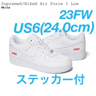 シュプリーム(Supreme)のSupreme Nike Air Force 1 Low (White) US6(スニーカー)