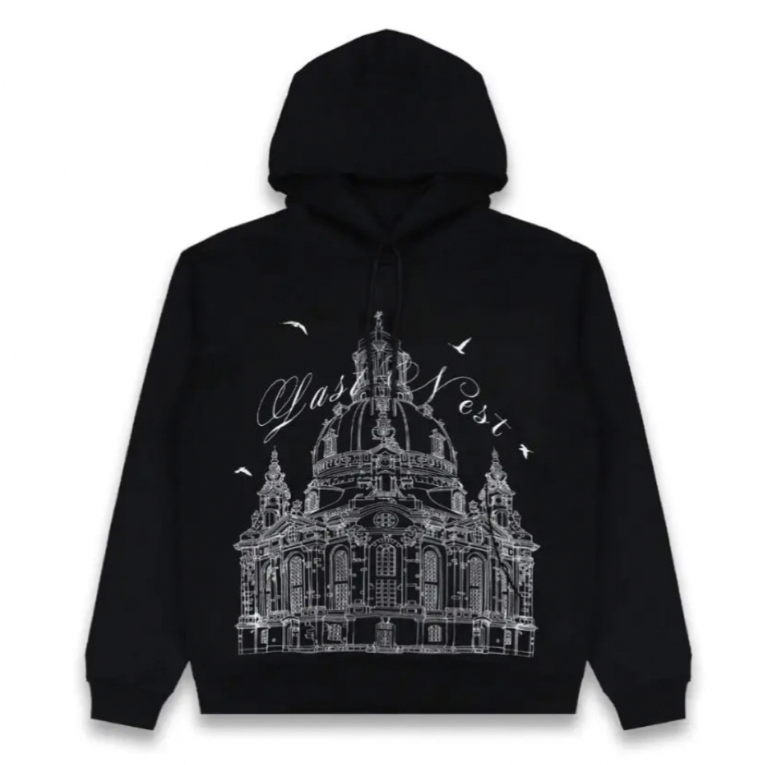 LAST NEST / cathedral logo hoodie タグ付き