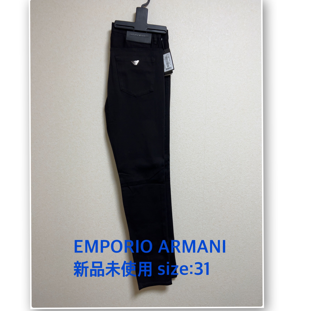新品未使用 EMPORIO ARMANI スキニーパンツsize31 ブラックのサムネイル