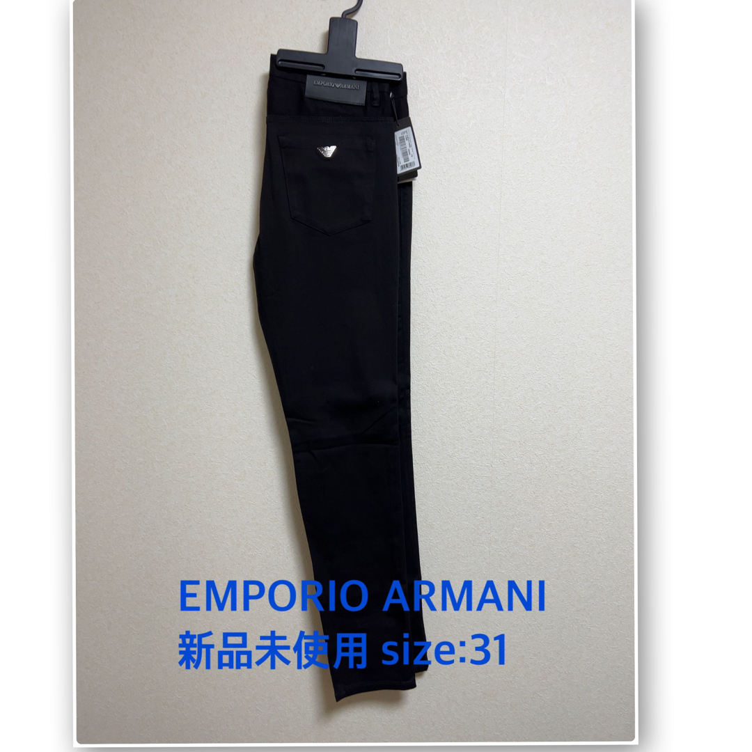 パンツ新品未使用 EMPORIO ARMANI スキニーパンツsize31 ブラック