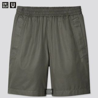 ユニクロ(UNIQLO)の■ユニクロＵ■ワイドフィットイージーショーツ■オリーブ■M(ショートパンツ)