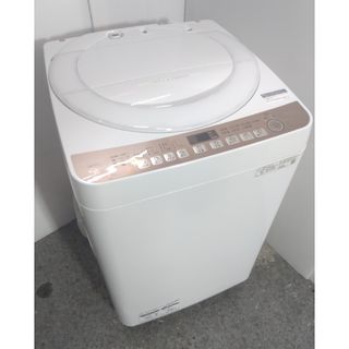 シャープ(SHARP)の洗濯機　シャープ　7キロ　お湯取りホース　カビの映えにくい穴無しステンレスドラム(洗濯機)