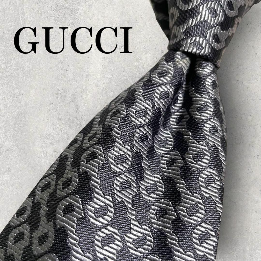 Gucci - 美品 GUCCI グッチ ジャガード ホースビット柄 ストライプ