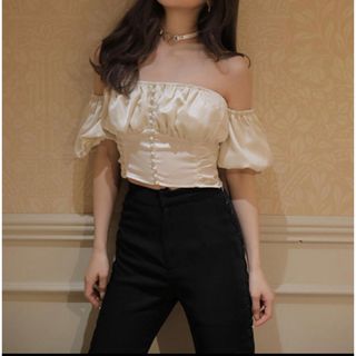 melt the lady open corset blouse