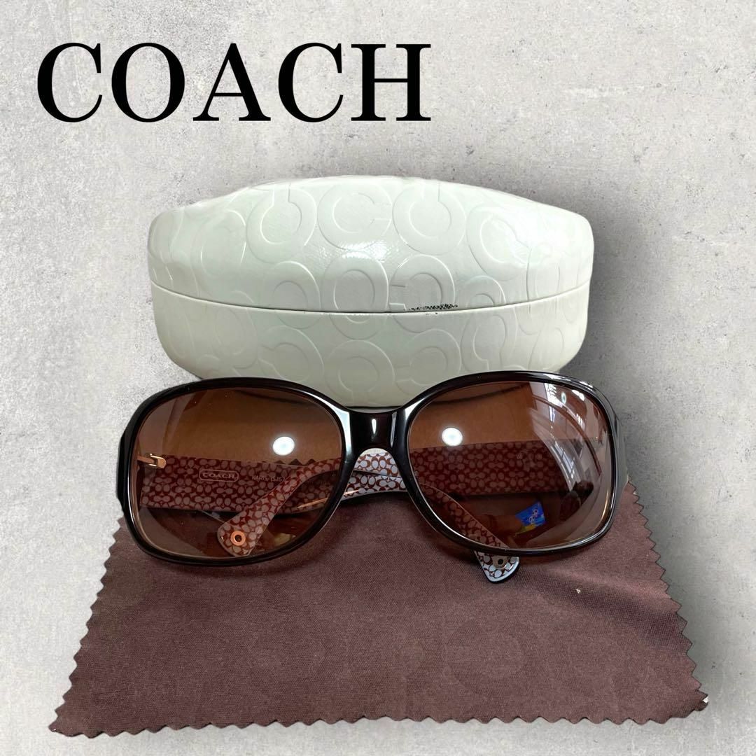 COACH   美品 COACH コーチ サングラス シグネチャー柄 蝶 ブラウン 茶