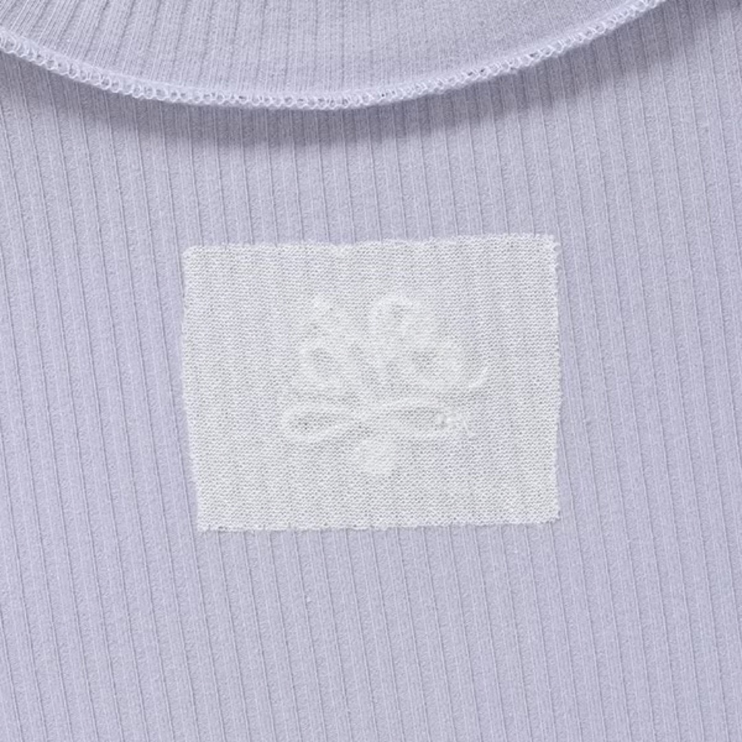 メゾピアノ新品新作タグ付き袖布帛テレコTシャツ(7分丈)160