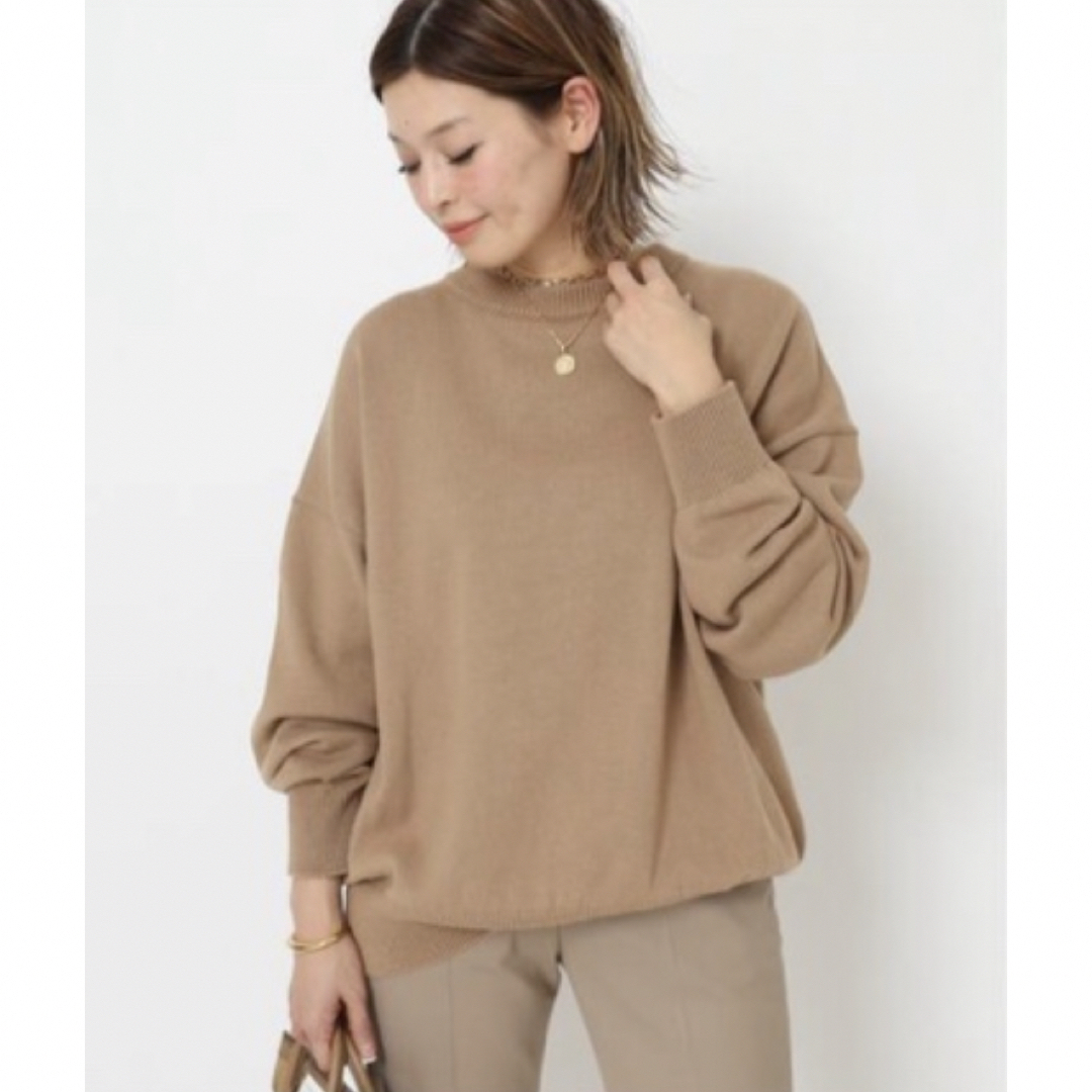 ドゥーズィエムクラス　EVERYDAY BASIC KNITブラウンD