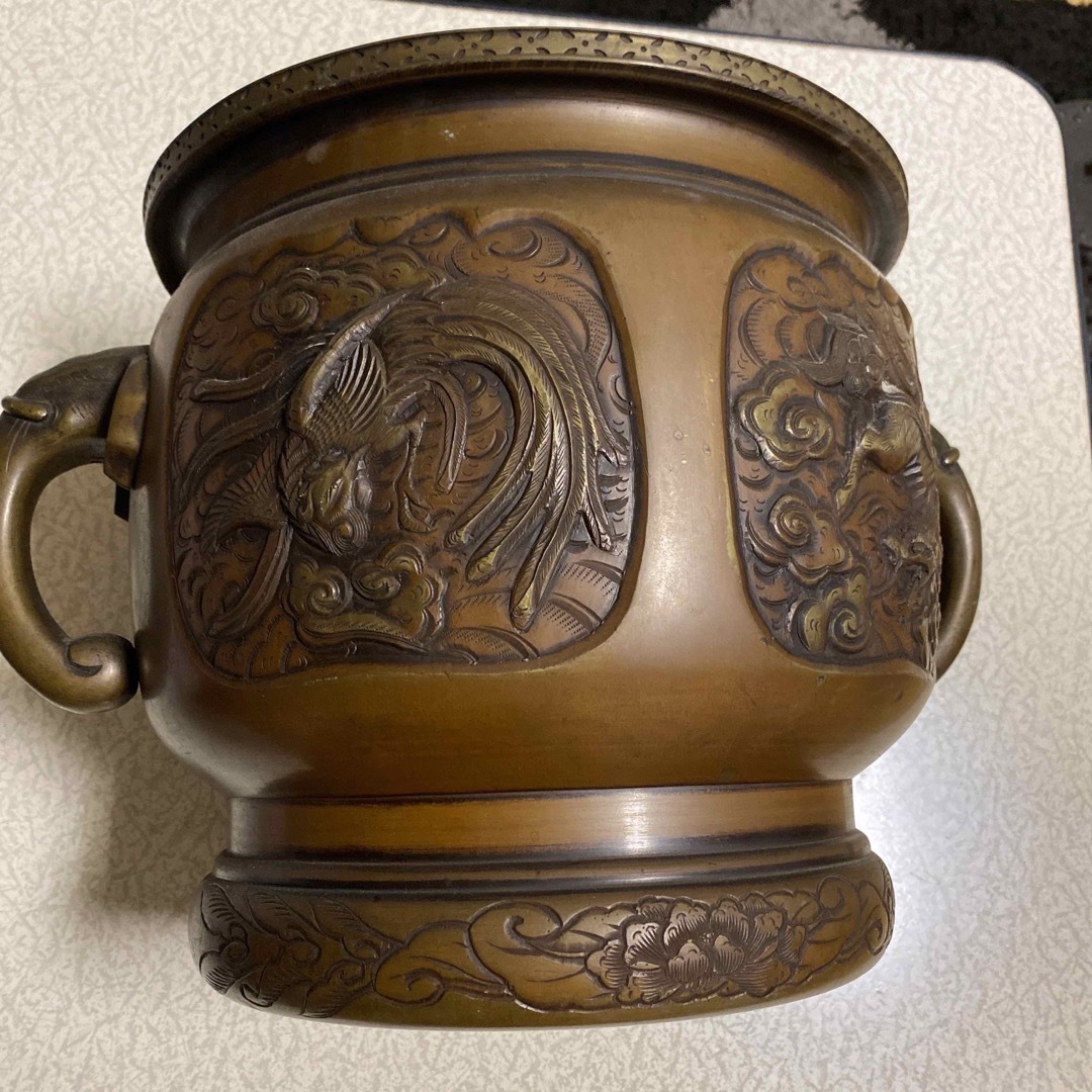 火鉢 銅 古董