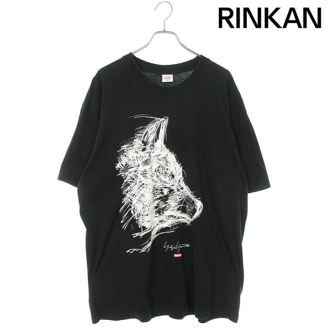 シュプリーム ×ヨウジヤマモト Yohji Yamamoto  20AW  Scribble Wolf Tee ウルフプリントTシャツ メンズ XL