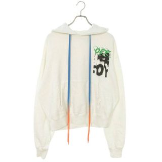 オフホワイト(OFF-WHITE)のオフホワイト  19AW  OMBB037F19D25005 グラフィックプリントパーカー メンズ S(パーカー)