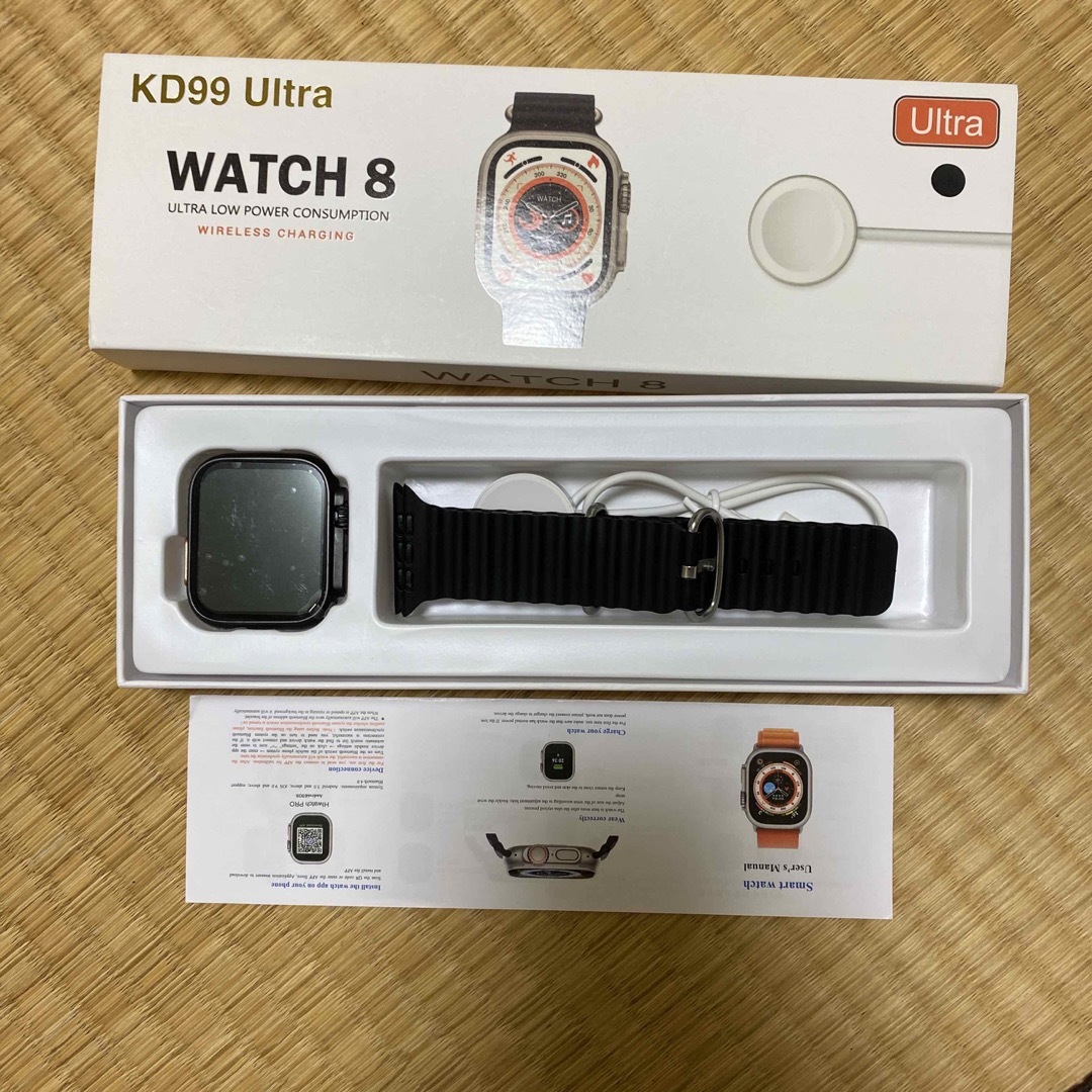 スマートウォッチ　KD99 ultra  ブラック メンズの時計(腕時計(デジタル))の商品写真