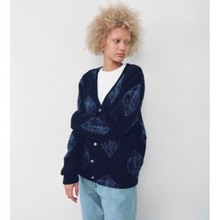 STUSSY - Stussy Mask Mohair Cardigan モヘアカーディガンの通販 by