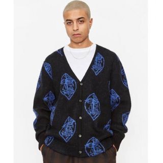 STUSSY   Stussy Shaggy Cardigan   Royal Blue Lの通販 by R.Phoenix