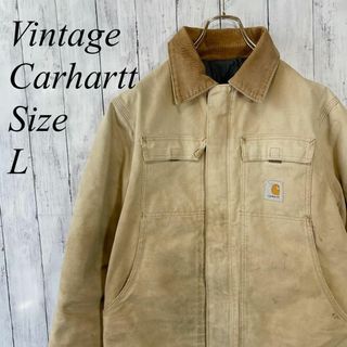 SALE/ メキシコ製 Carhartt カーハート マルチポケットサンドストーン ジャケット 大きいサイズ  ワーク ベージュ (メンズ 2XL)  N7125