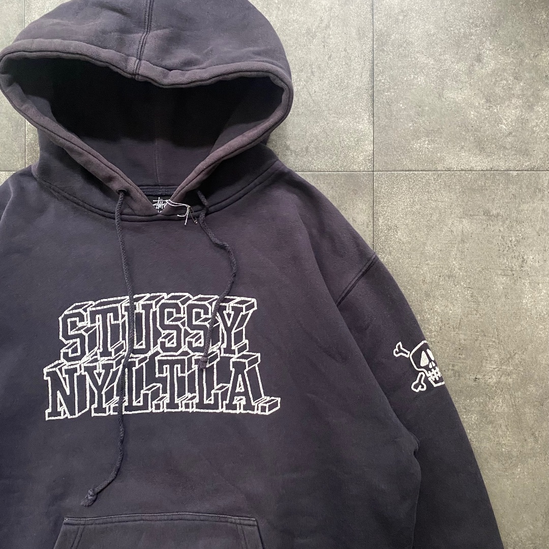 STUSSY - stussy ステューシー パーカー/フーディ L ダークネイビーの