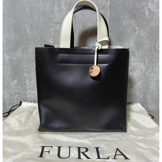 フルラ(Furla)のFURLA フルラ ハンドバッグ バイカラー ダークブラウン アイボリー(ハンドバッグ)