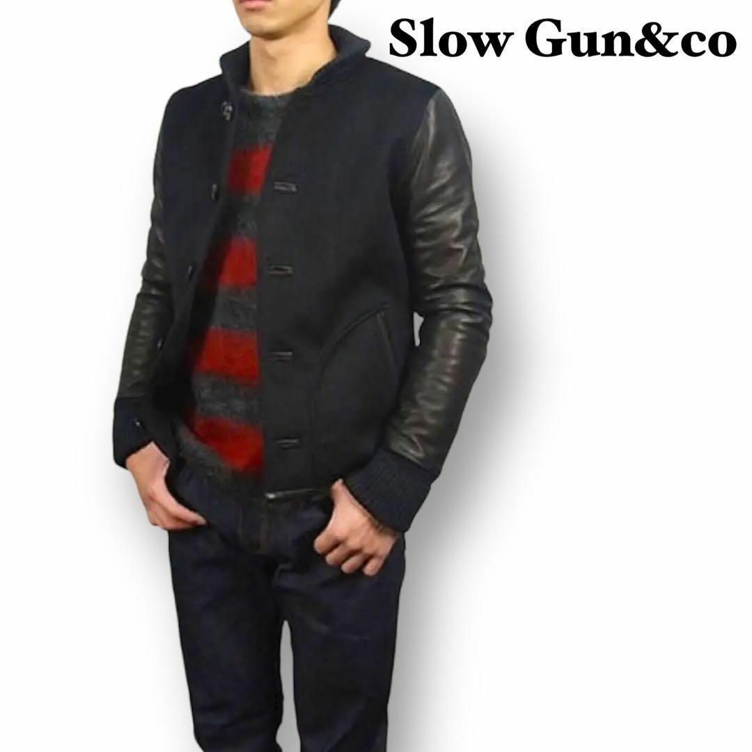 【送料無料】Slow Gun&coスタジャン size1 ブラック ジャケット