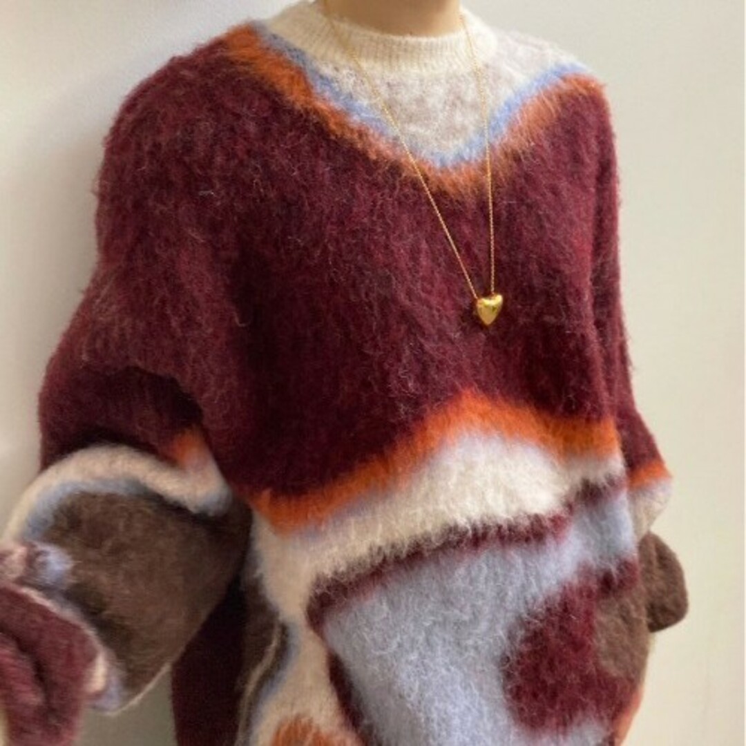 Ameri VINTAGE   AmeriBODY LINE ABORIGINE ART KNIT TOPの通販 by