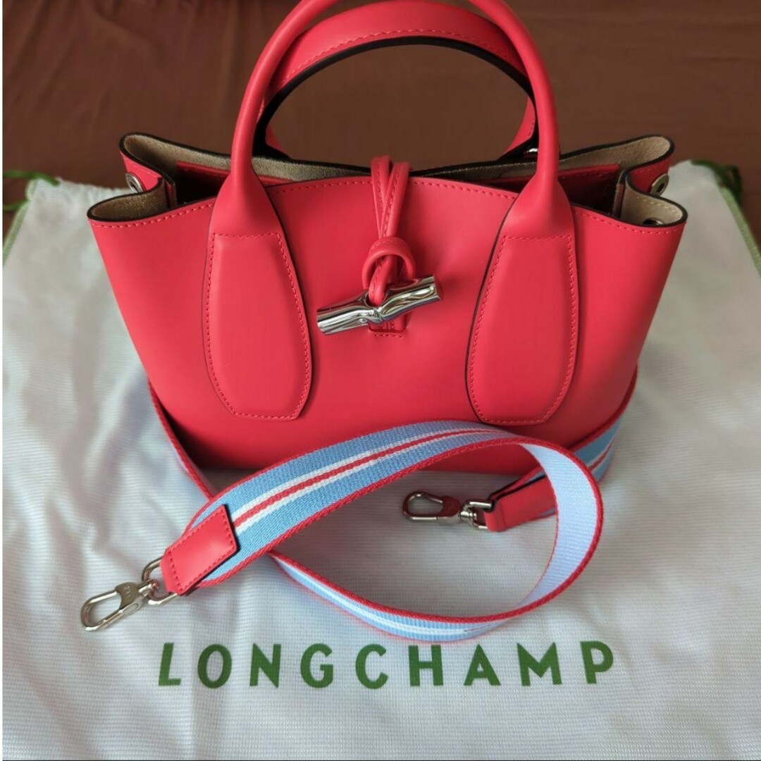 LONGCHAMP ロンシャン ロゾ トップハンドルバッグ S レッド | フリマアプリ ラクマ