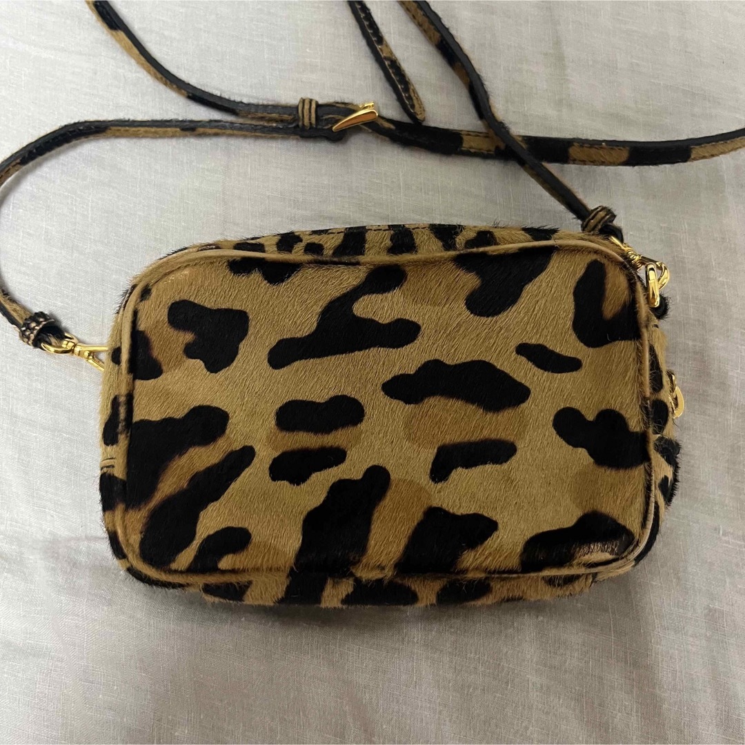 美品 PRADA レオパード ハラコショルダーバック Leopard 2