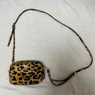 PRADA - 美品 PRADA レオパード ハラコショルダーバック Leopardの通販 ...