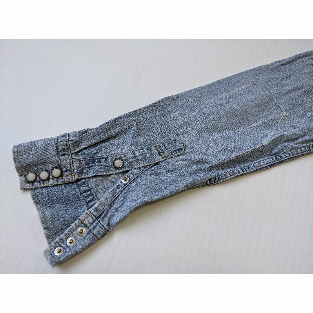 レミレリーフ リペア加工デニムシャツ L シャンブレーシャツ ウエスタン