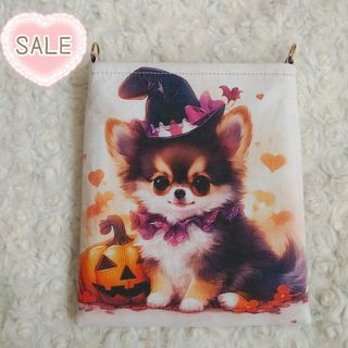 SALE☆ハロウィン×ブラタンチワワ①☆サコッシュ ミニショルダーバッグ(バッグ)