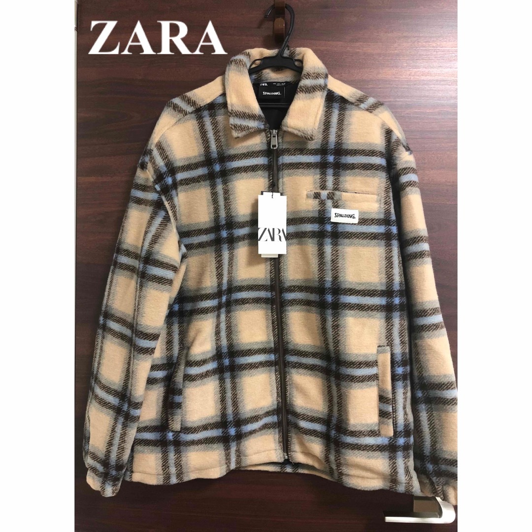 ZARA(ザラ)の未使用タグ付 ZARA スポルディング コラボ  フリース ジャケット L メンズのジャケット/アウター(ブルゾン)の商品写真